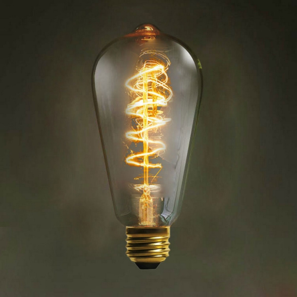 картинка Ретро лампочка накаливания Эдисона груша E27 40W 2400-2800K 6440-CT от магазина BTSvet