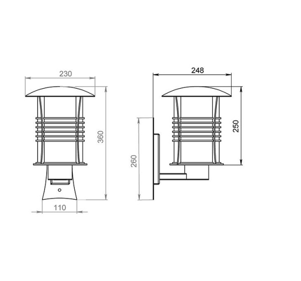 картинка Настенный фонарь уличный Бордо 180-13/b-03 от магазина BTSvet