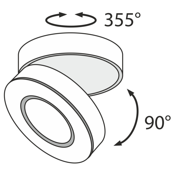 картинка Накладной светодиодный светильник Alivar C022CL-L12W4K от магазина BTSvet