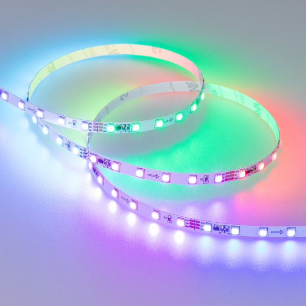 Светодиодная лента SPI-5000-3535-72 24V Cx6 RGB (7mm, 14.4W/m, IP20) (Arlight, Открытый, IP20) 030195