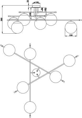 картинка Потолочная люстра Nostalgia MOD048CL-06G от магазина BTSvet