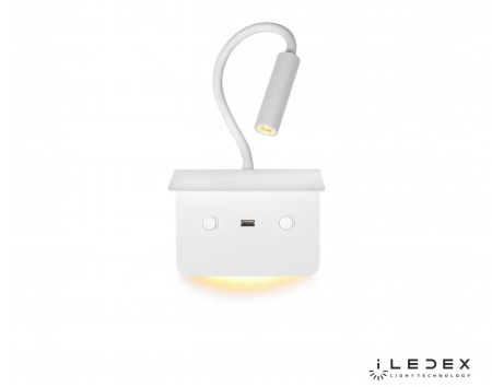 картинка Бра светодиодное с USB-портом и выключателем Support 7031C WH от магазина BTSvet
