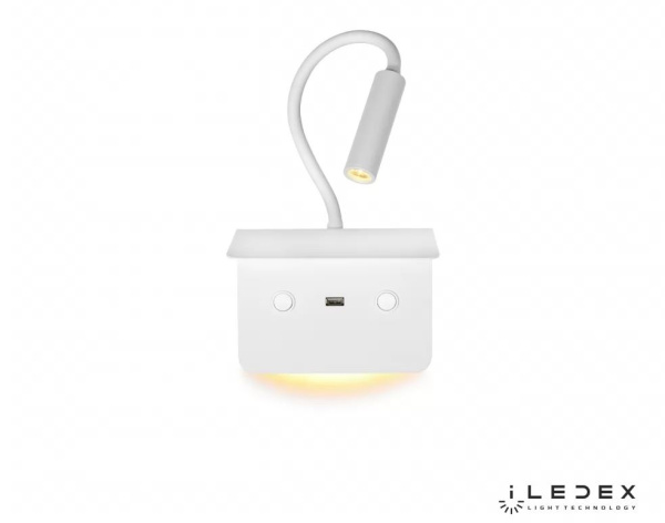 картинка Бра светодиодное с USB-портом и выключателем Support 7031C WH от магазина BTSvet