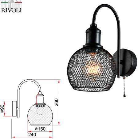 картинка Бра настенное Rebeca 5096-401 настенный 1 х Е27 40 Вт от магазина BTSvet