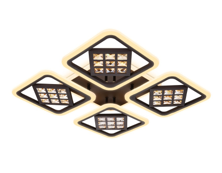 картинка Потолочная люстра светодиодная с пультом регулировкой яркости и цветовой температуры ночным режимом Acrylica Ice FA287 от магазина BTSvet