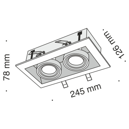 картинка Встраиваемый светильник Metal DL008-2-02-W от магазина BTSvet