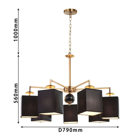 картинка Подвесная люстра Diva 2822-7P от магазина BTSvet