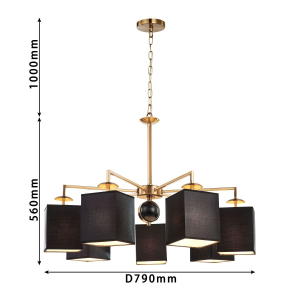 картинка Подвесная люстра Diva 2822-7P от магазина BTSvet