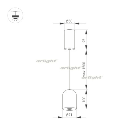 картинка Подвесной светильник LED SP-ELEMENTA-DOME-R71-9W Warm3000 (BK, 39 deg, 230V) (Arlight, IP40 Металл, 3 года) 032776 от магазина BTSvet