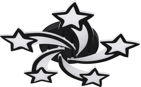 картинка Потолочная люстра светодиодная с управлением смартфоном и пультом регулировкой цветовой температурой и яркости ночным режимом и таймером INNOVATION STYLE 83018 BLACK от магазина BTSvet