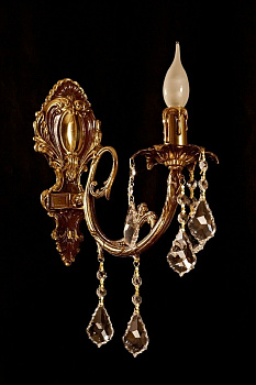 Бра 8888/1 PB Leaf crystal