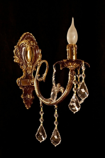 Бра 8888/1 PB Leaf crystal