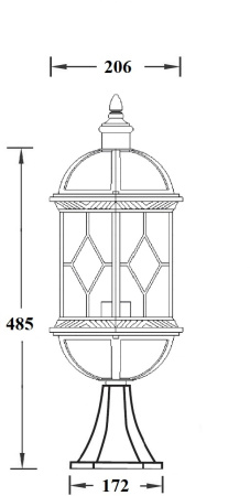 картинка Наземный фонарь SORENTO 92604 Bl от магазина BTSvet