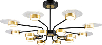 Люстра потолочная светодиодная на штанге Halo 10211/SG LED*212W Gold/Black