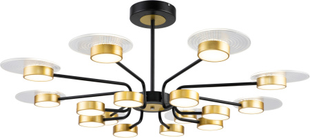 Люстра потолочная светодиодная на штанге Halo 10211/SG LED*212W Gold/Black