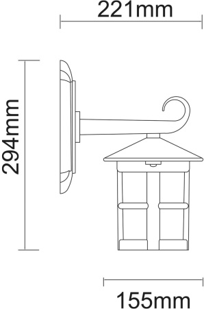 картинка Настенный фонарь уличный Telaur 806020101 от магазина BTSvet