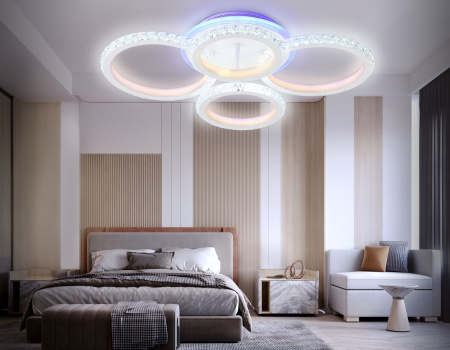 картинка Потолочная люстра светодиодная с RGB подсветкой и пультом Original FA9524 от магазина BTSvet