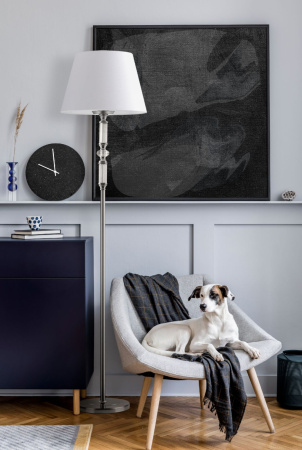 картинка Торшер с выключателем Riverside MOD018FL-01CH от магазина BTSvet