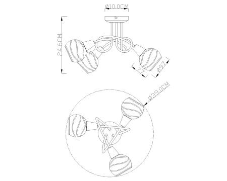 картинка Потолочная люстра Isla 54347-3 от магазина BTSvet