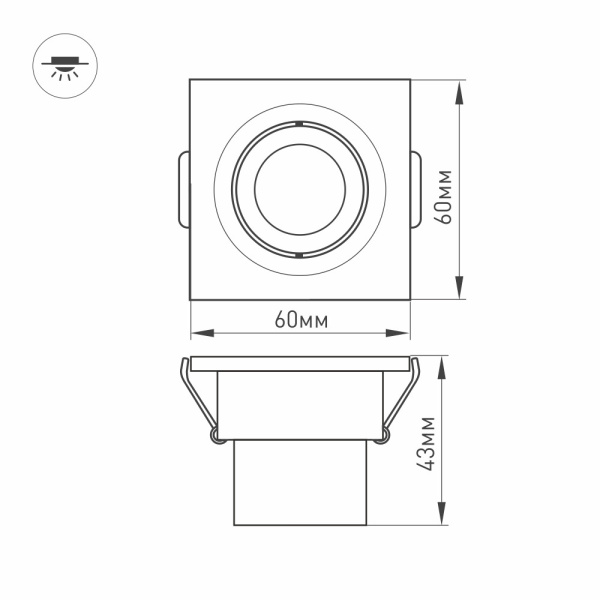 картинка Светодиодный светильник мебельный LTM-S60x60WH 3W White 30deg (Arlight, IP40 Металл, 3 года) 014925 от магазина BTSvet