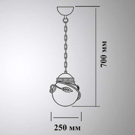 картинка Уличный подвесной светильник Галактика 40-002-ЧЗ от магазина BTSvet