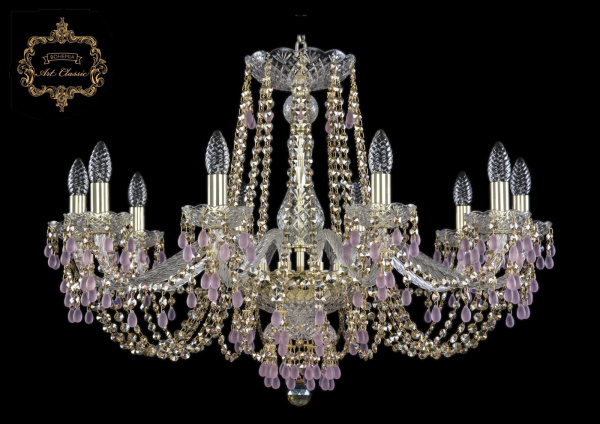 Хрустальная подвесная люстра 11.24.10.300.Gd.V7010.R777