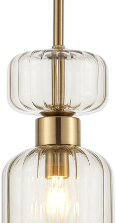 картинка Подвесной светильник Gloss 1141/1S E14*60W Antigue copper/Beige от магазина BTSvet