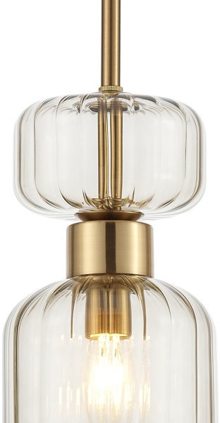 картинка Подвесной светильник Gloss 1141/1S E14*60W Antigue copper/Beige от магазина BTSvet