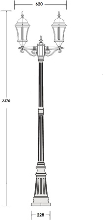 картинка Наземный фонарь ASTORIA 1 L 91309LA Bl от магазина BTSvet