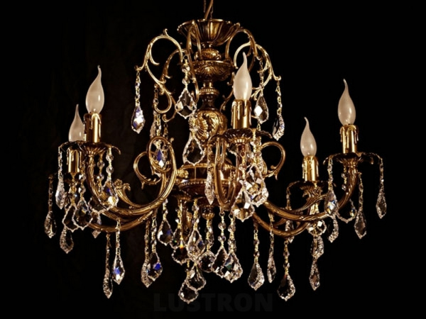 Подвесная люстра 8888/6 PB Leaf crystal