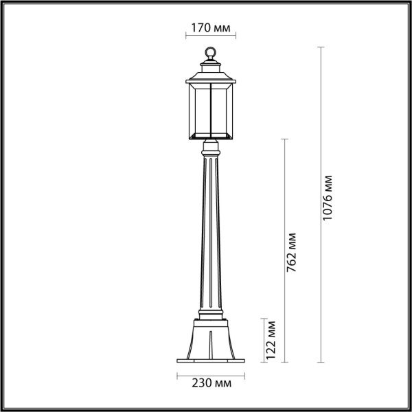 картинка Наземный фонарь Mavret 4961/1F IP44 от магазина BTSvet