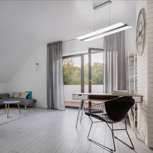 картинка Подвесной светильник светодиодный диммируемый с пультом регулировкой цветовой температуры и яркости Iter 358445 от магазина BTSvet