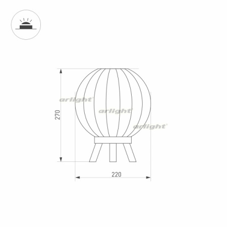картинка Уличный настольный светильник светодиодный LGD-PEARL-TAB-7W Warm3000 (GR, 164 deg, 230V) (Arlight, IP65 Металл, 3 года) 029974 от магазина BTSvet