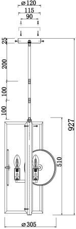 картинка Потолочная люстра Marmo MOD099PL-03G от магазина BTSvet