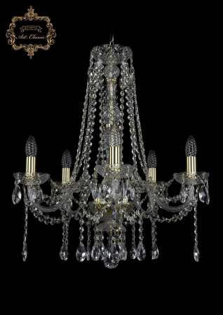 Хрустальная подвесная люстра 11.12.5.195.h-63.Gd.Sp