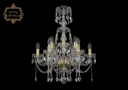 Хрустальная подвесная люстра 11.12.6+3.195.XL-67.Gd.Sp