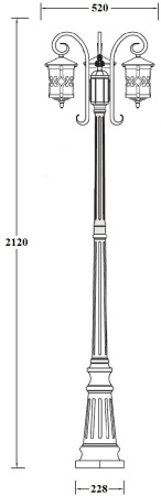 картинка Наземный фонарь FRANKFURT 15859B/18 Gb от магазина BTSvet