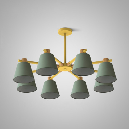 картинка Потолочная люстра на штанге NATURA A GREEN 6 от магазина BTSvet