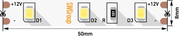 Светодиодная лента SWG260-12-6.3-W