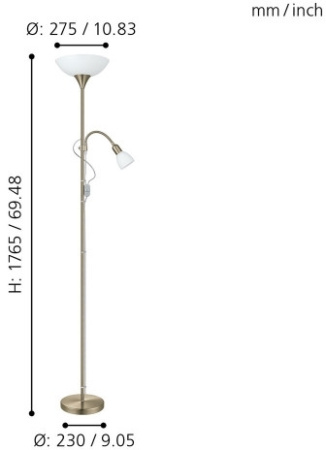 картинка Торшер с выключателем Up 82844 от магазина BTSvet