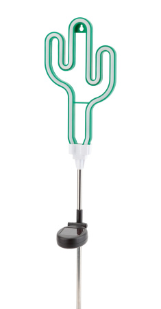 Газонная световая фигура светодиодная на солнечных батареях Кактус ERASF012-31