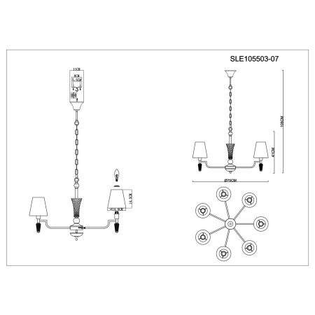 картинка Подвесная люстра Reimo SLE105503-07 от магазина BTSvet
