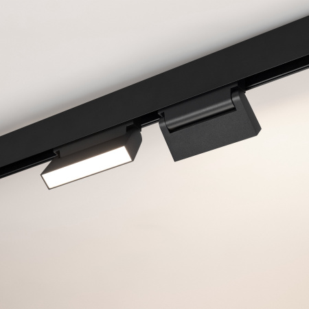 картинка Трековый светильник светодиодный MAG-ORIENT-FLAT-FOLD-S195-6W Day4000 (BK, 80 deg, 48V, DALI) (Arlight, IP20 Металл, 3 года) 034658 от магазина BTSvet