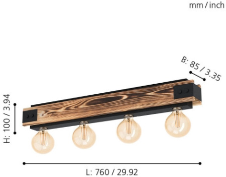 картинка Потолочная люстра Layham 43466 от магазина BTSvet