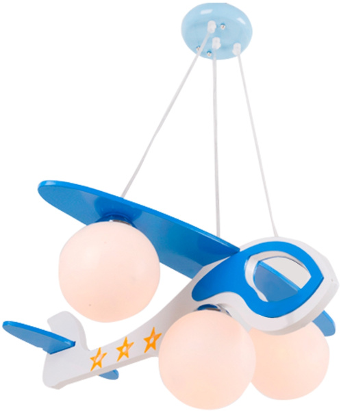 Детский подвесной светильник самолет для мальчиков Deti_avia 7494