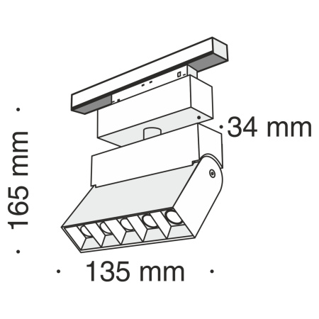 картинка Трековый светильник светодиодный Track lamps TR015-2-10W4K-B от магазина BTSvet