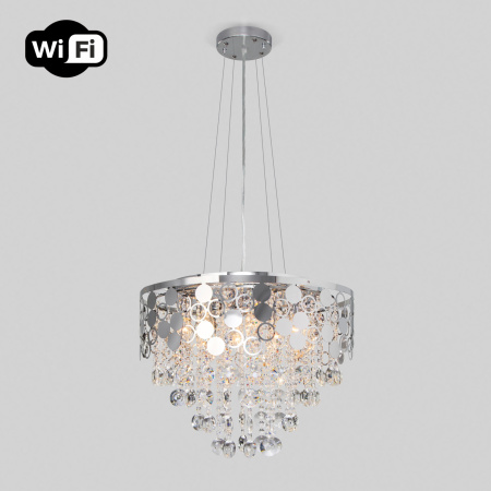 Подвесная/потолочная люстра хрустальная с управлением смартфоном Lianna 10123/8