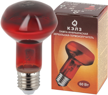 картинка Инфракрасная лампа ЗРА ИКЗК 230-60 R63 Е27 для обогрева животных 60 Вт от магазина BTSvet