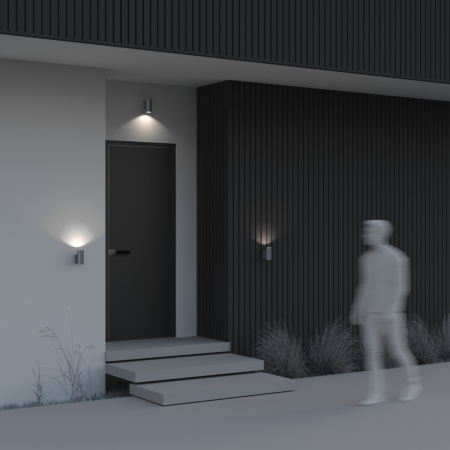 картинка Настенный светильник уличный Maytoni Bowery O574WL-01GR от магазина BTSvet