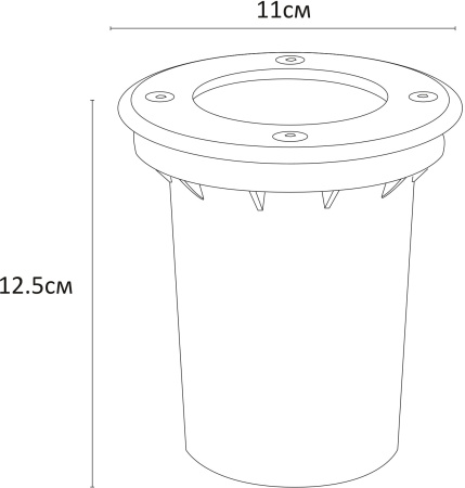 картинка Встраиваемые светильники уличные Piazza A6017IN-1SS от магазина BTSvet